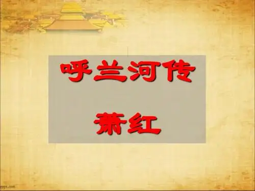 《呼兰河传》PPT课件(上课用)2