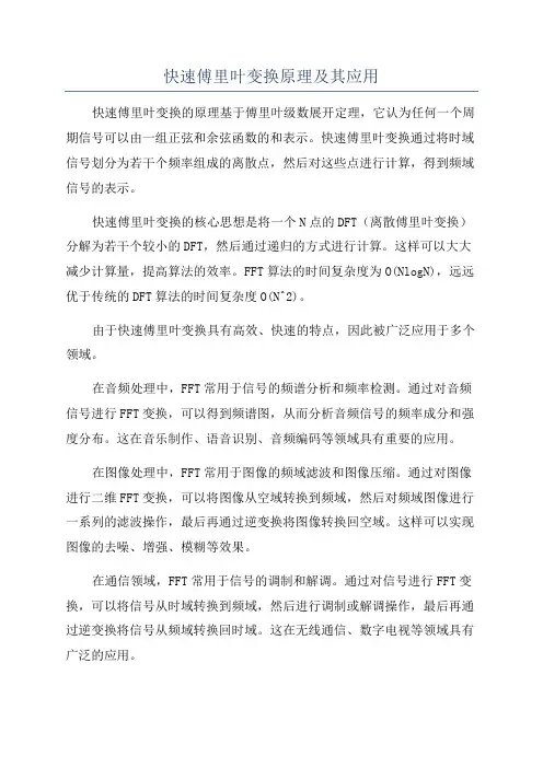 快速傅里叶变换原理及其应用