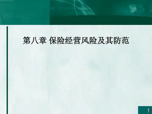 第十七章保险经营风险及其防范