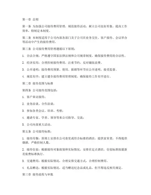公司接待费管理制度