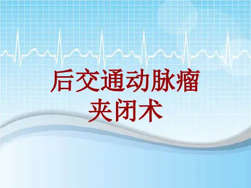 手术讲解模板：后交通动脉瘤夹闭术
