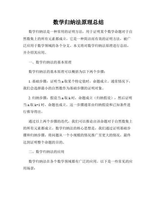 数学归纳法原理总结