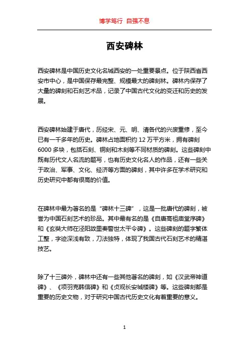 西安碑林_精品文档