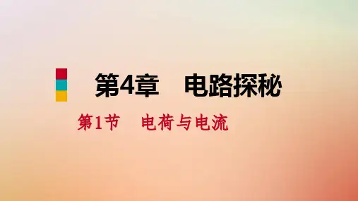 【精品推荐】2020年秋八年级科学上册第4章电路探秘4.1电荷与电流4.1.3电路的连接练习课件新版浙教版