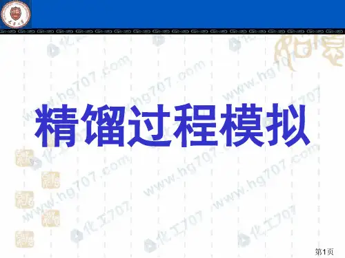 Aspen精馏过程模拟