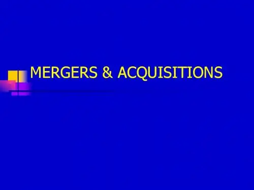 MERGERS & ACQUISITIONS
