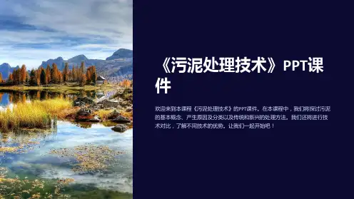 《污泥处理技术》课件