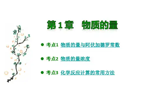 2024高考化学大一轮复习(基础必备+考法突破)-第1章.物质的量