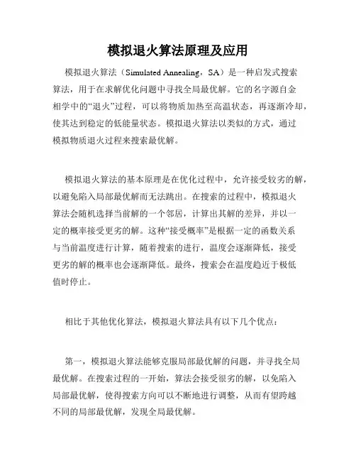模拟退火算法原理及应用