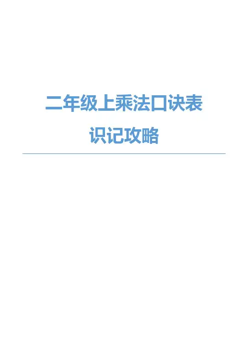 乘法口诀表