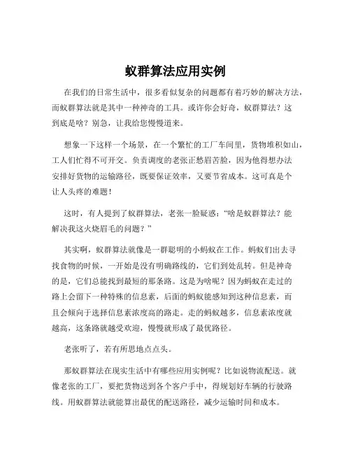 蚁群算法应用实例