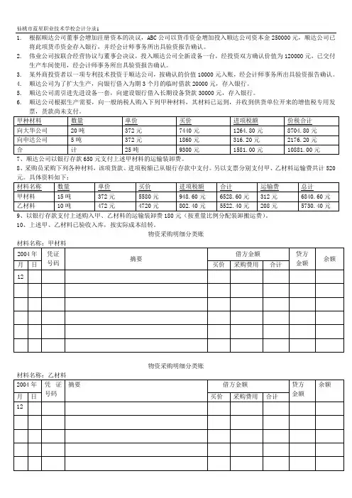 会计分录1