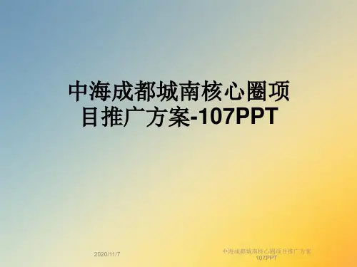 中海成都城南核心圈项目推广方案107PPT