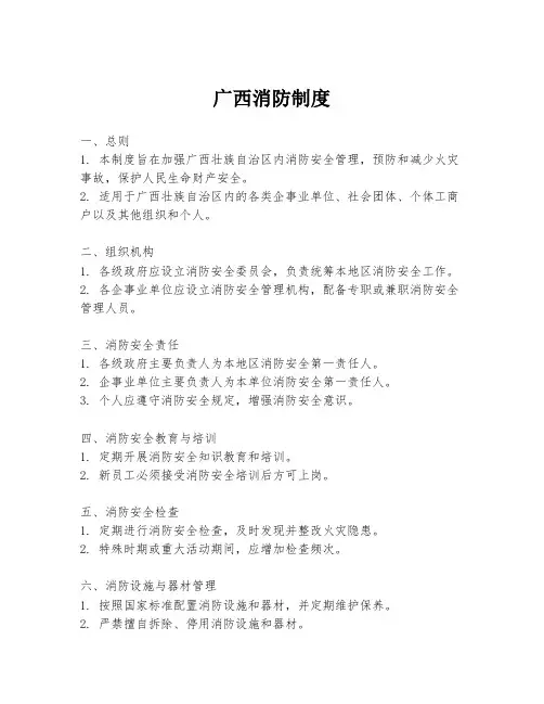 广西消防制度