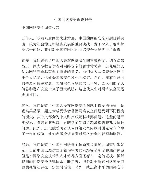 中国网络安全调查报告