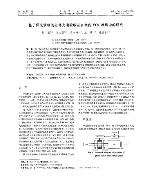 基于弹光调制的红外光谱吸收法在室内VOC检测中的研究