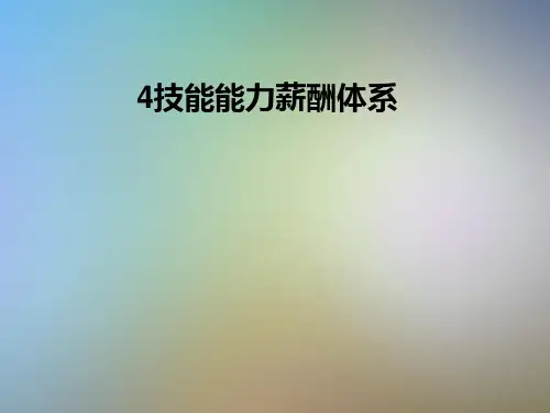 技能能力薪酬体系