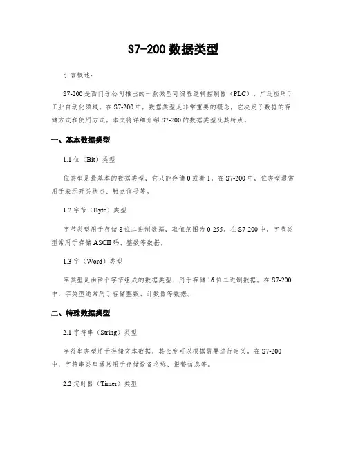 S7-200数据类型