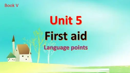 人教新课标必修五Unit5FirstAidLanguagePoints课件