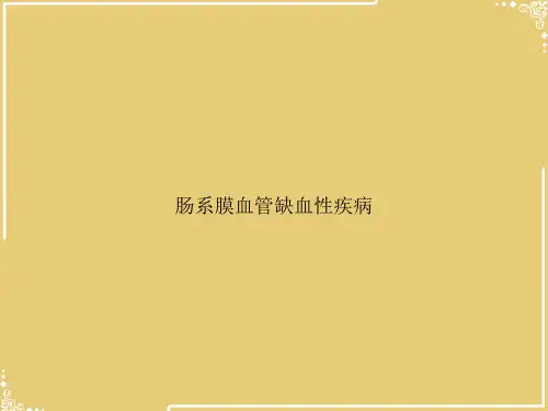 肠系膜血管缺血性疾病【共30张PPT】