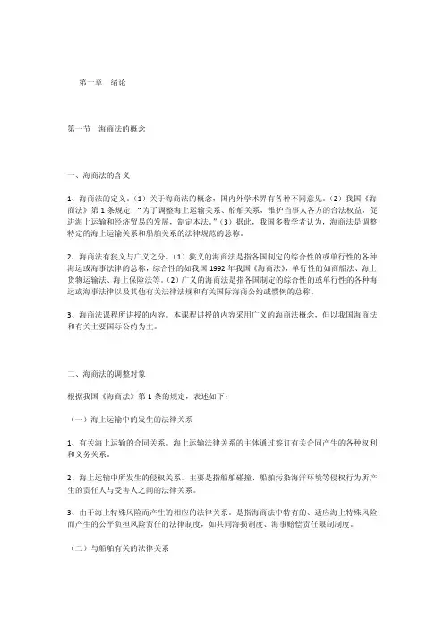 海商法的概念
