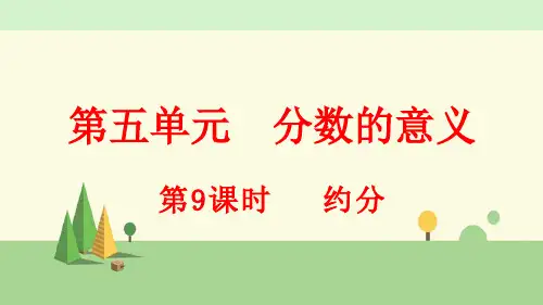 北师大版数学五年级上册    约分