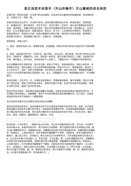 昆仑派武术采莲手（天山折梅手）天山童姥的成名绝技