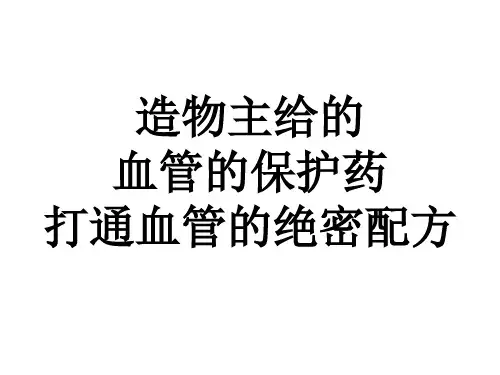 打通血管的绝密配方