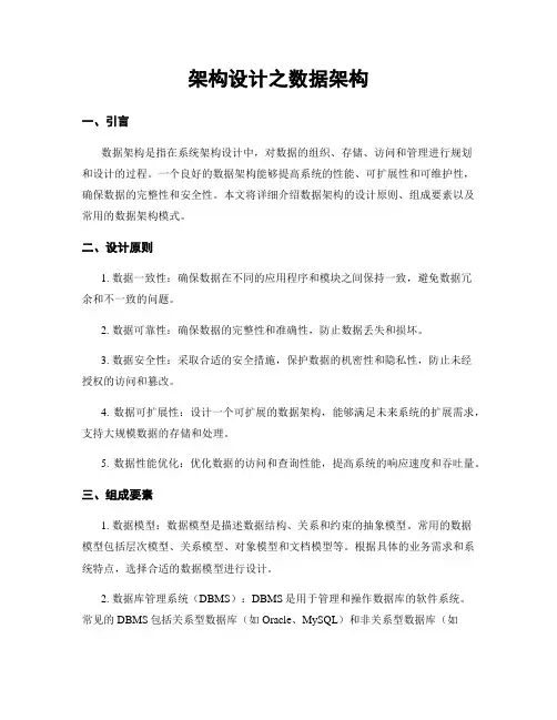 架构设计之数据架构