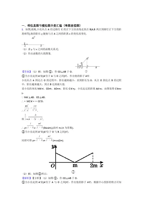 中考数学压轴题专题相似的经典综合题附答案