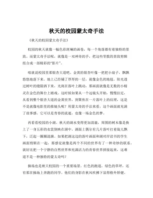 秋天的校园蒙太奇手法