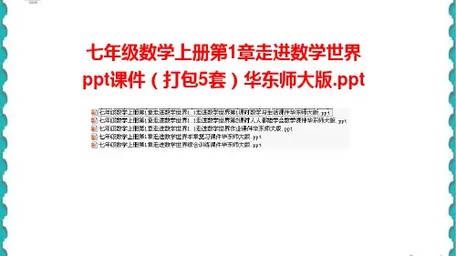 七年级数学上册第1章走进数学世界ppt课件(打包5套)华东师大版
