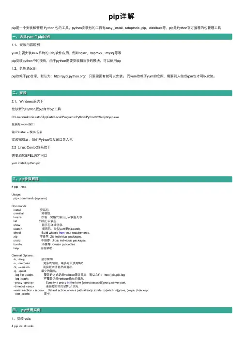 pip详解——精选推荐