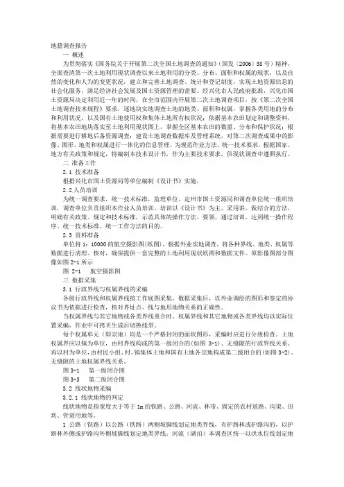 地籍调查报告