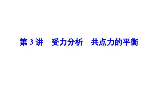 【受力分析 共点力的平衡】知识点总结