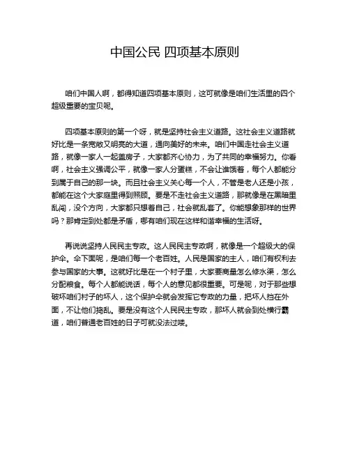 中国公民 四项基本原则