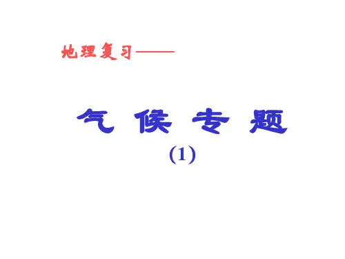 高中地理气候复习专题讲义教材