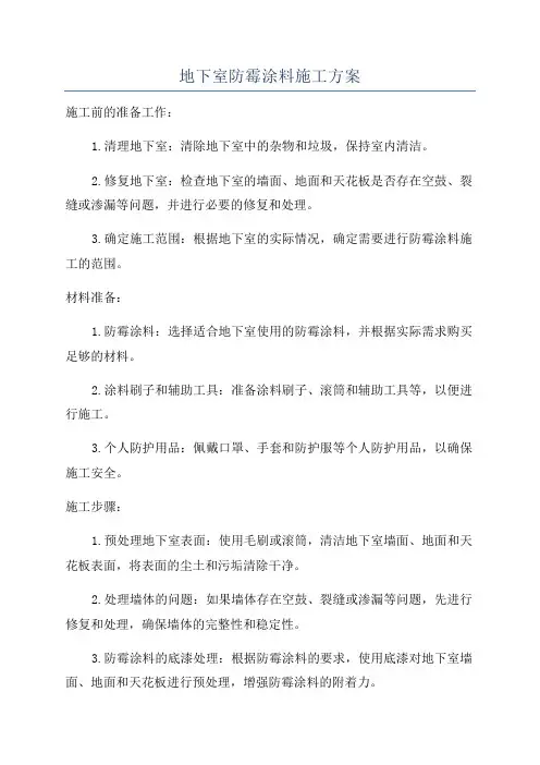 地下室防霉涂料施工方案