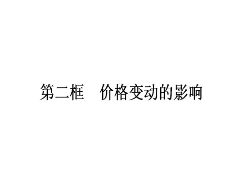 高中政治2.2价格变动的影响公开课PPT课件