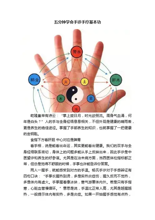 五分钟学会手诊手疗基本功