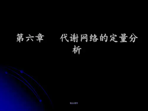 第六章-代谢网络的定量分析精选全文