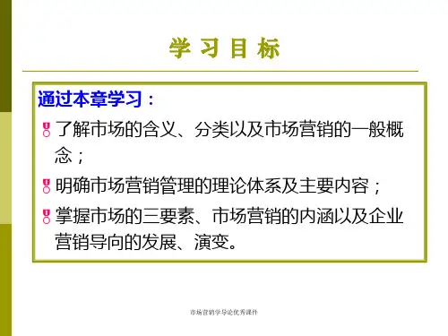 市场营销学导论优秀课件