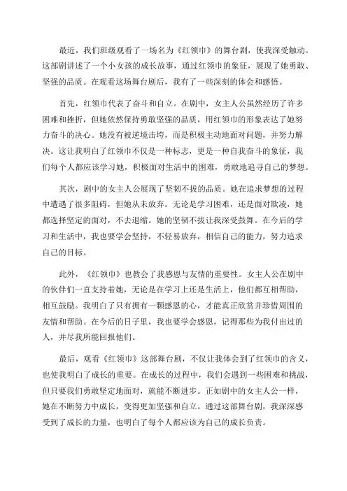 观看红领巾的心得体会二年级