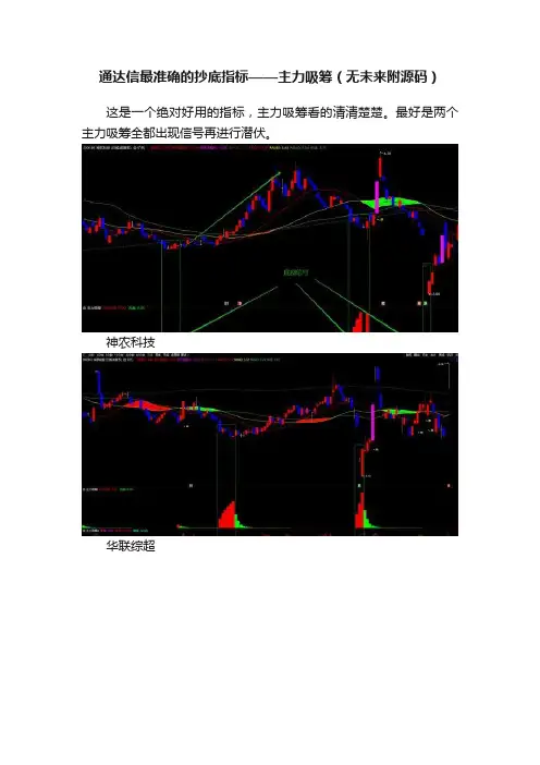 通达信最准确的抄底指标——主力吸筹（无未来附源码）