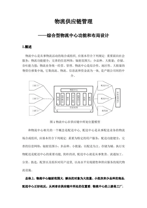 物流中心功能和布局设计