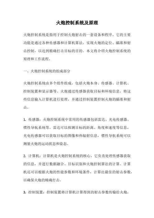 火炮控制系统及原理
