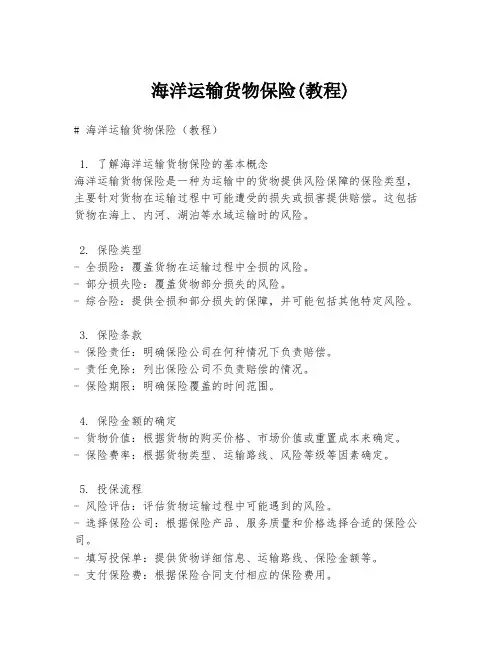 海洋运输货物保险(教程)