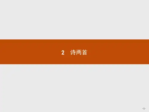 高一语文人教版必修1课件：2 诗两首