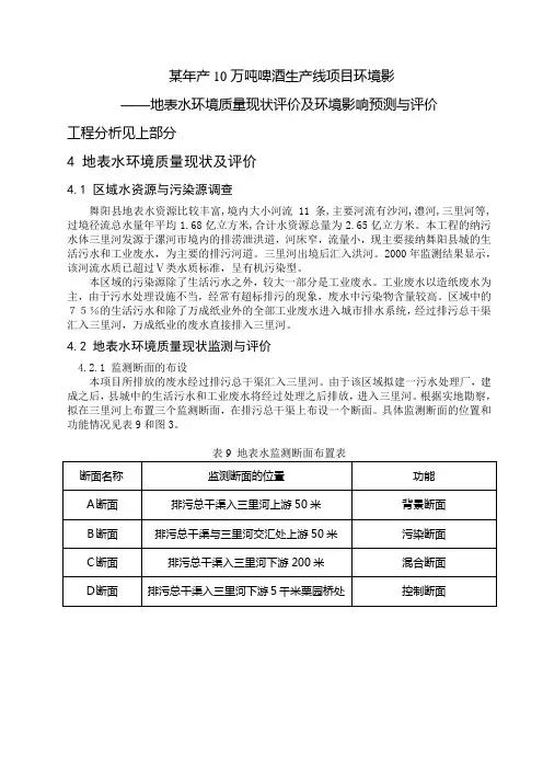 水环境影响评价