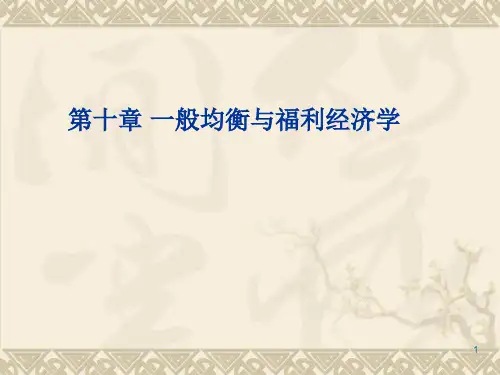j第十章  一般均衡和福利经济学2010-11